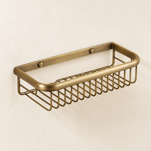 Étagère panier murale Héritage — bronze antique