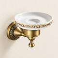 Porte-savon à coupelle Héritage — bronze antique sur fond beige