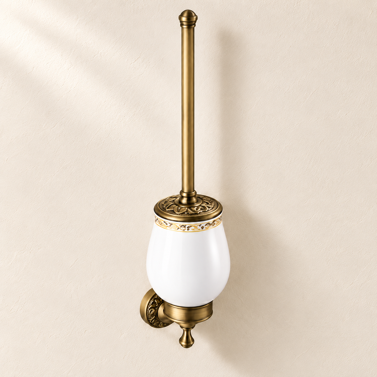 Porte-brosse WC Héritage — vue 1, décor beige