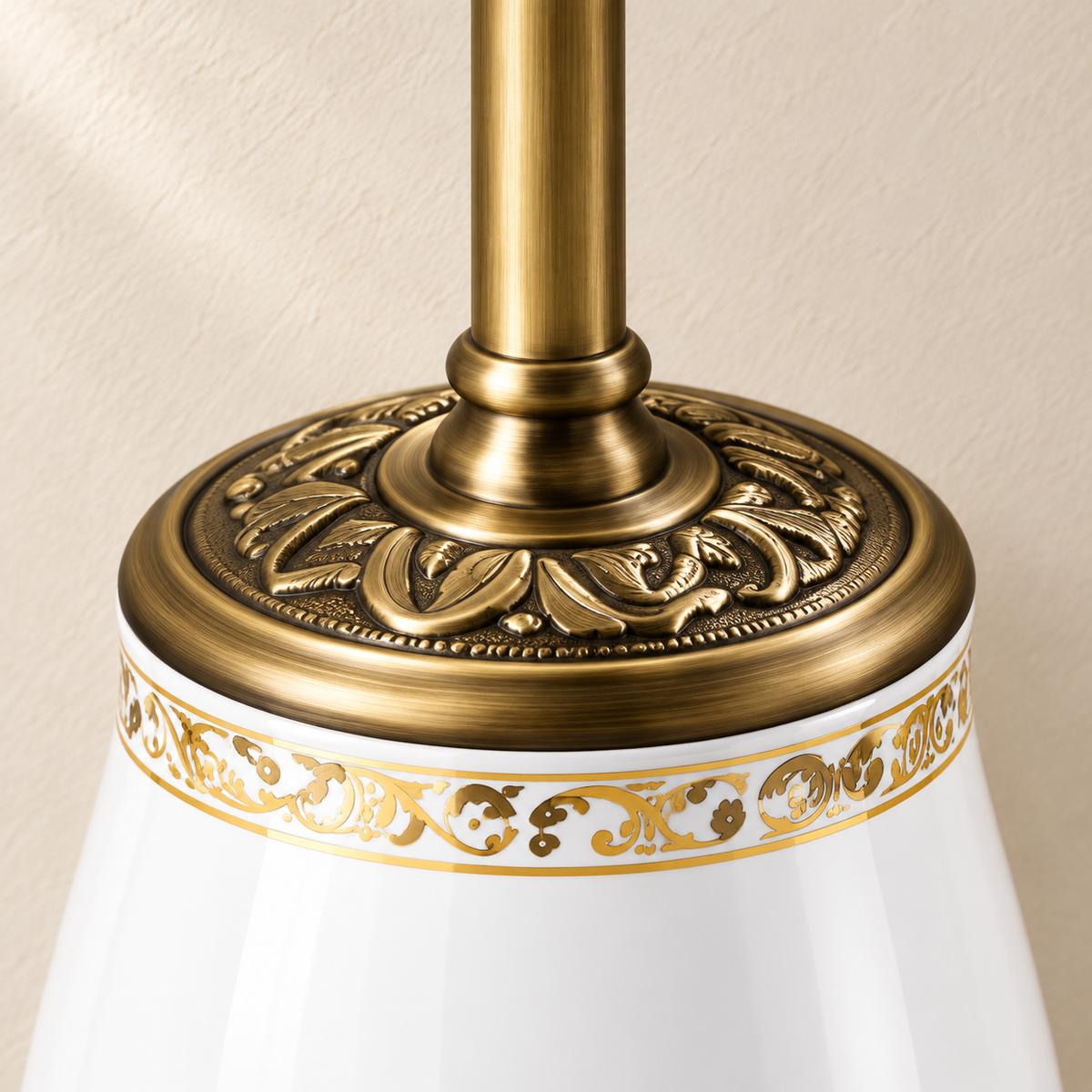 Porte-brosse WC Héritage — vue 3, décor beige