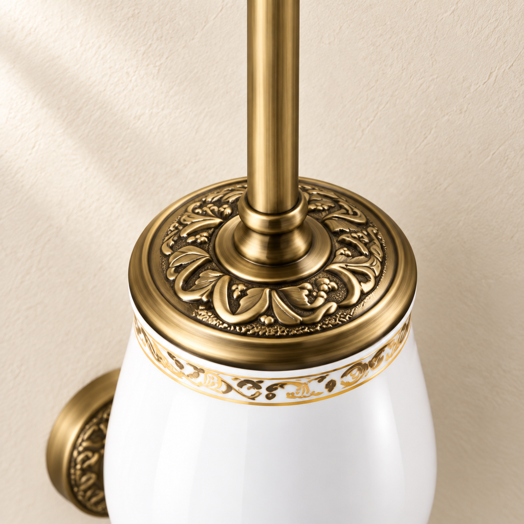 Porte-brosse WC Héritage — vue 6, décor beige