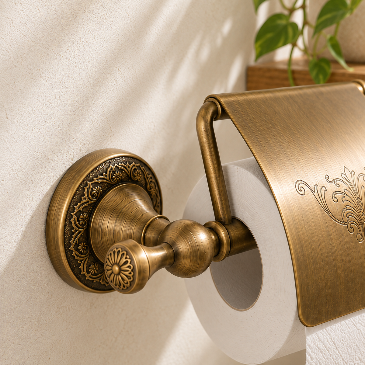 Dérouleur Héritage bronze antique — rosace décorative