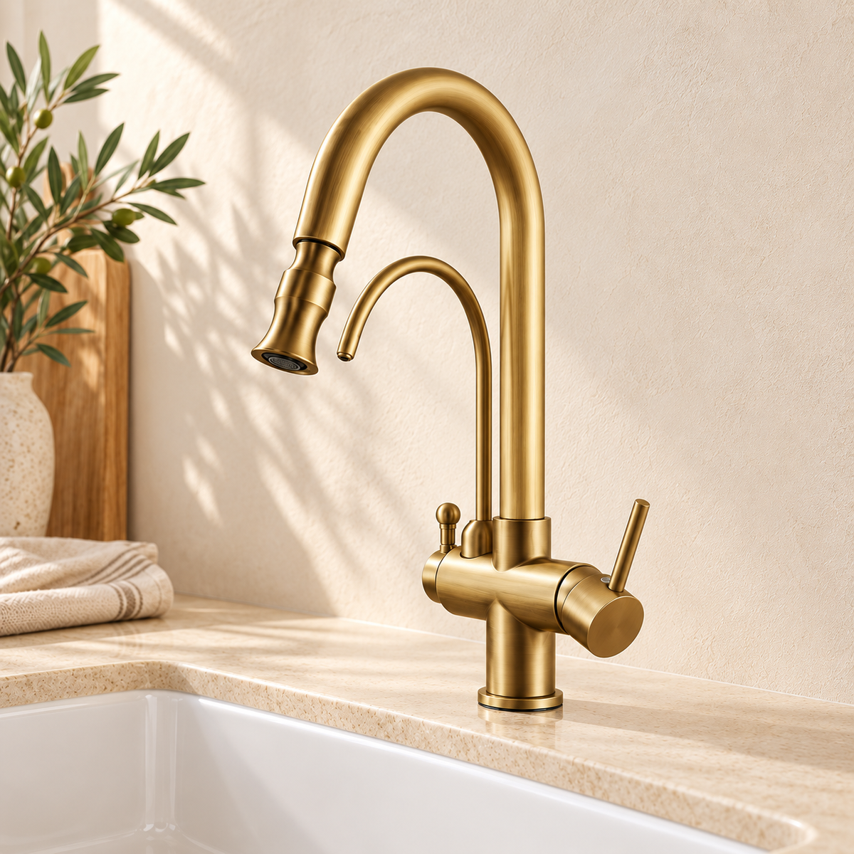 Duo — Vue de profil — décor beige Brasselle