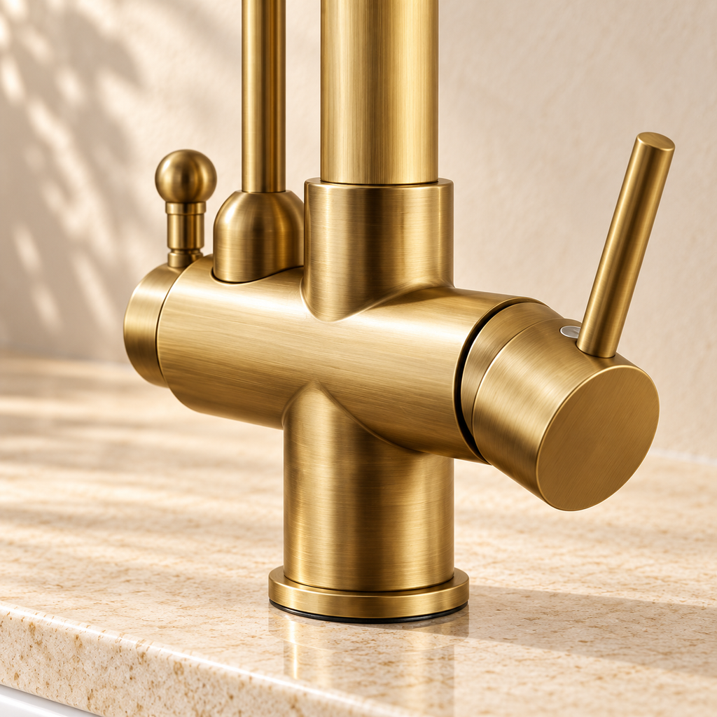 Duo — Détail du corps et de la base — décor beige Brasselle