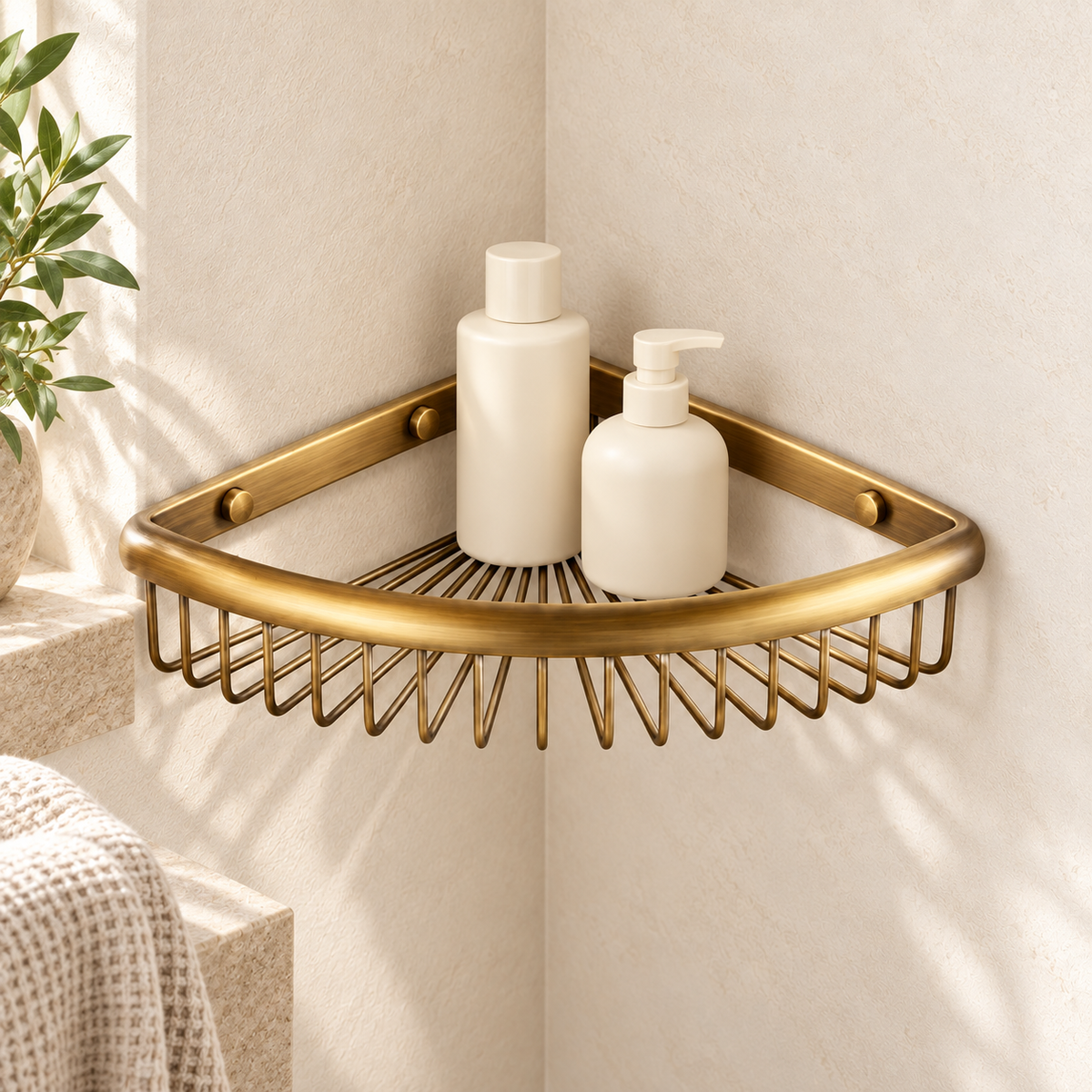 Étagère d’angle Héritage — vue 2, décor beige