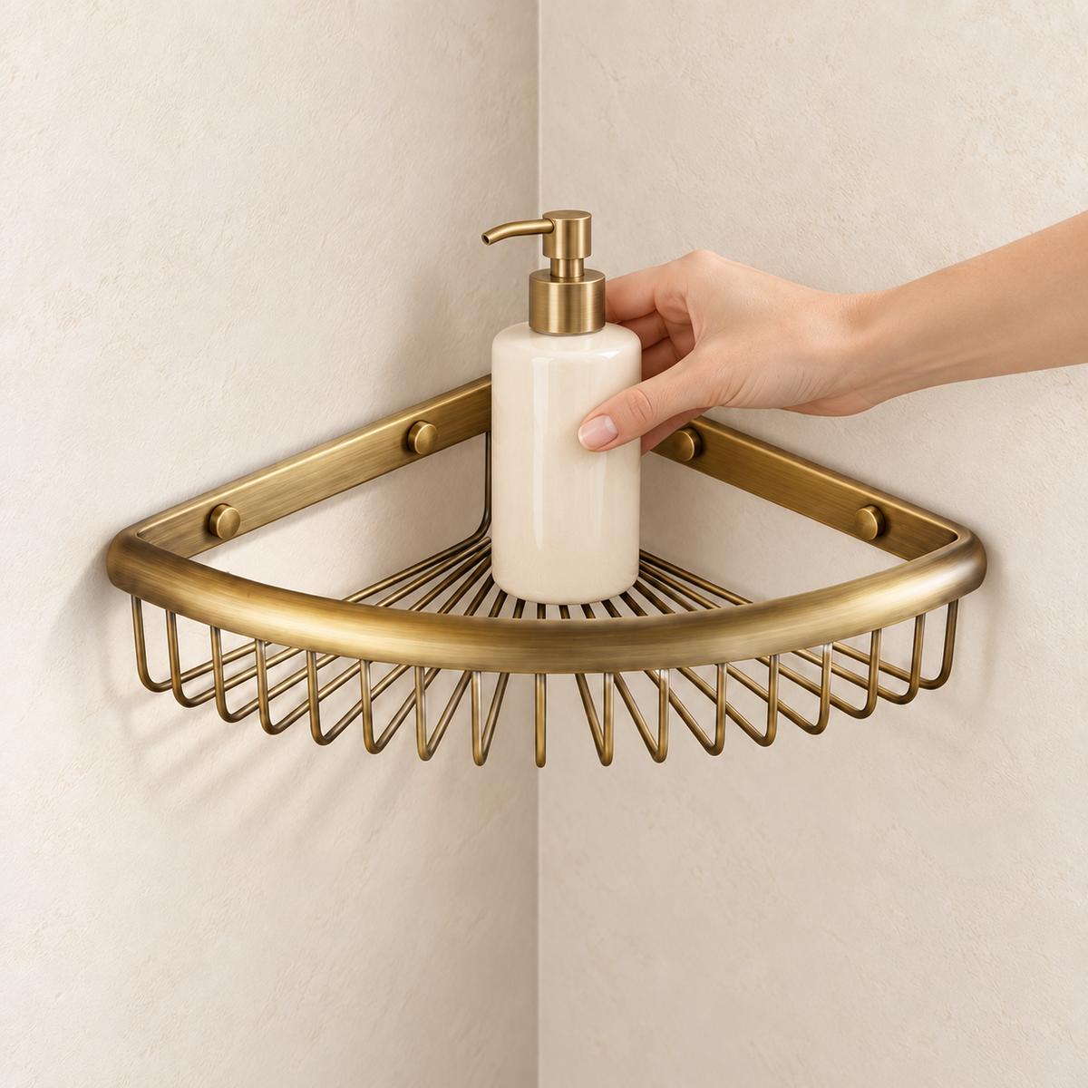 Étagère d’angle Héritage — vue 5, décor beige