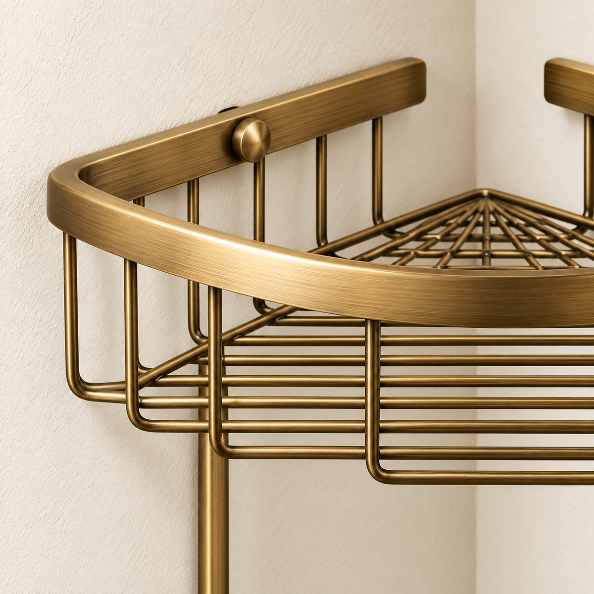 Étagère d’angle double Héritage — vue 4, décor beige