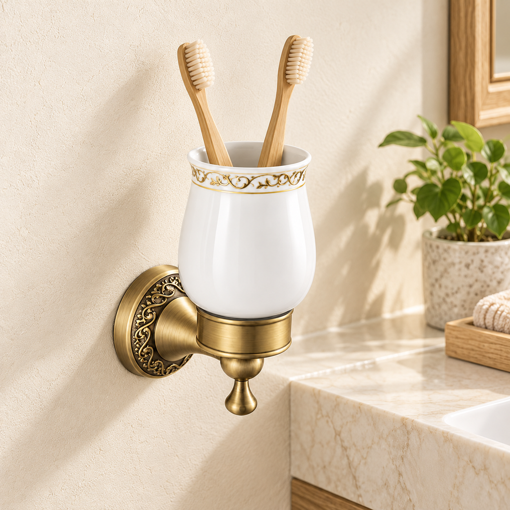 Porte-gobelet Héritage — vue 2, décor beige