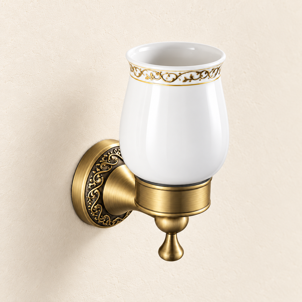 Porte-gobelet Héritage — vue 3, décor beige