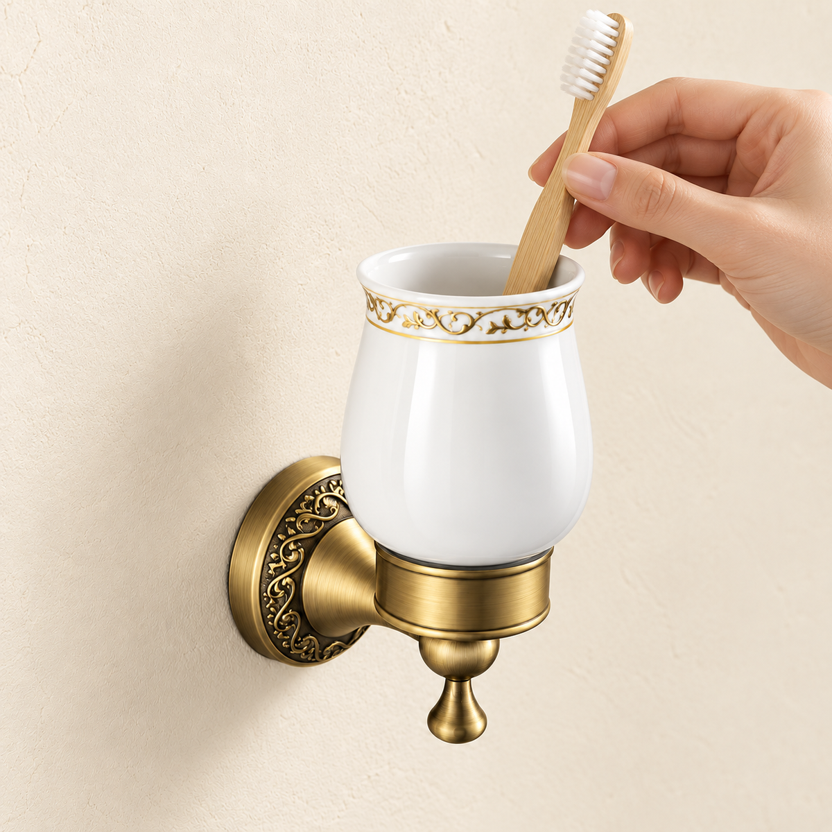 Porte-gobelet Héritage — vue 5, décor beige