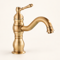Robinet de lavabo court en laiton finition antique — vue studio Brasselle