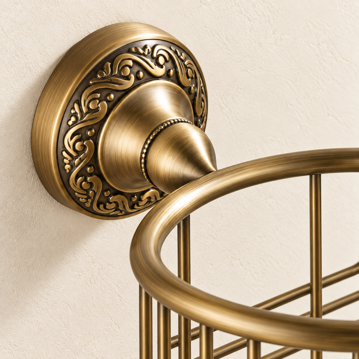 Panier rond Héritage — vue 4, décor beige