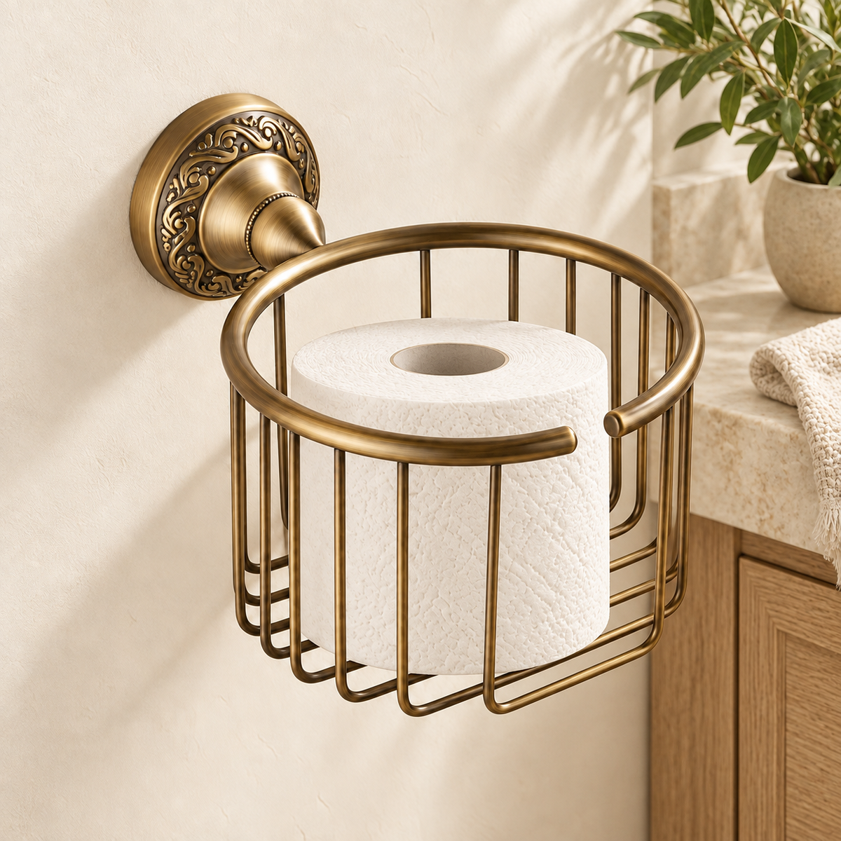 Panier rond Héritage — vue 8, décor beige