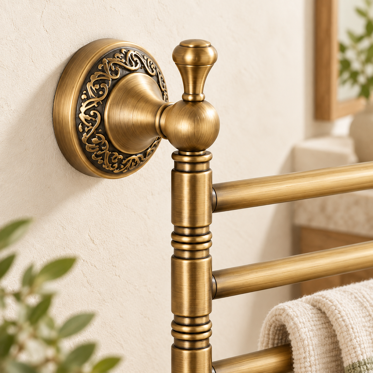 Porte-serviettes Héritage à quatre bras — vue 4, décor beige