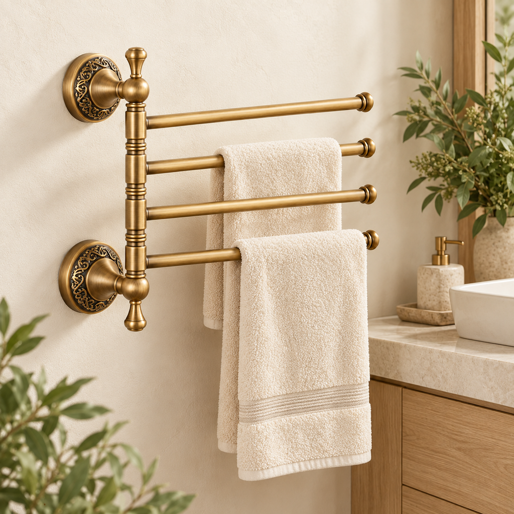 Porte-serviettes Héritage à quatre bras — vue 8, décor beige
