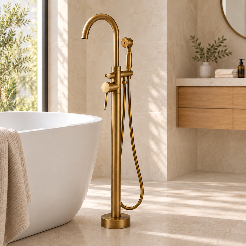 Rivage sur pied — laiton antique