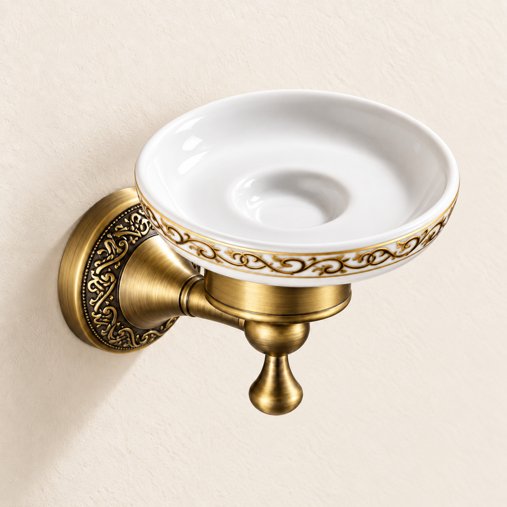 Porte-savon à coupelle Héritage — vue 3, décor beige