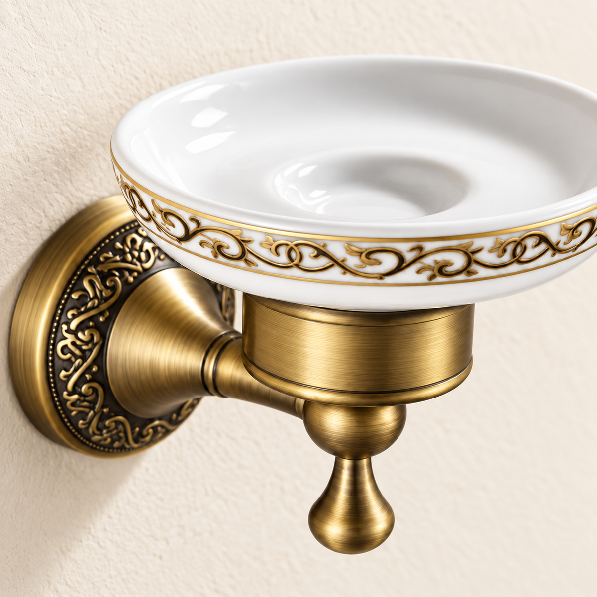 Porte-savon à coupelle Héritage — vue 4, décor beige