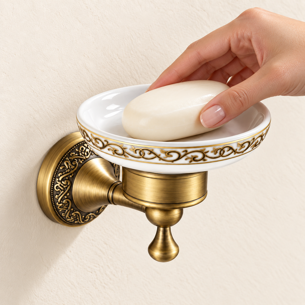 Porte-savon à coupelle Héritage — vue 5, décor beige