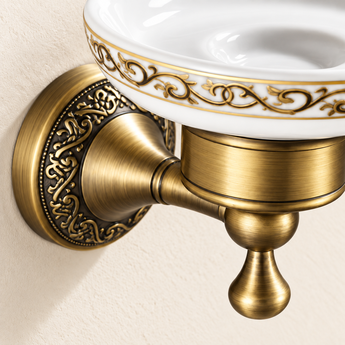 Porte-savon à coupelle Héritage — vue 6, décor beige