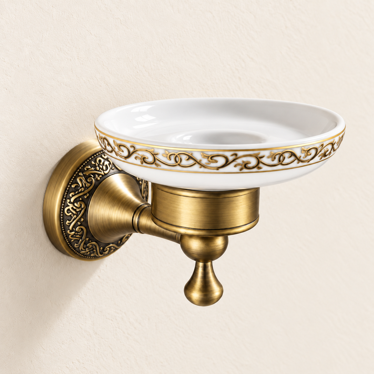 Porte-savon à coupelle Héritage — vue 7, décor beige