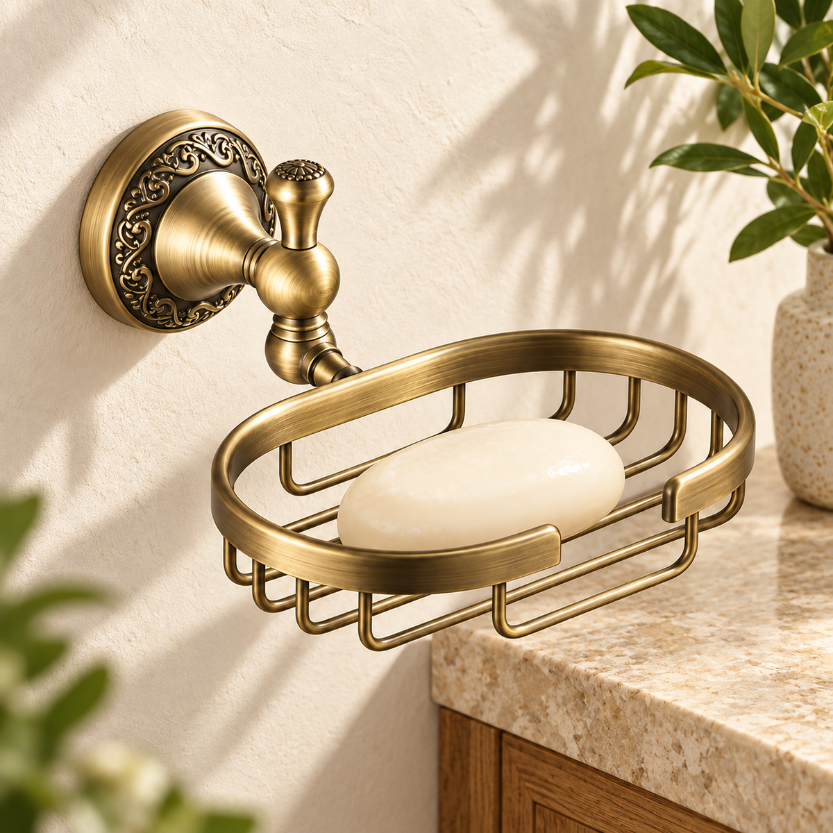 Porte-savon panier Héritage — bronze antique