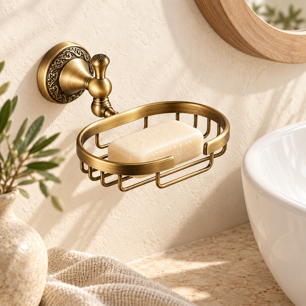 Porte-savon panier Héritage — vue 8, décor beige