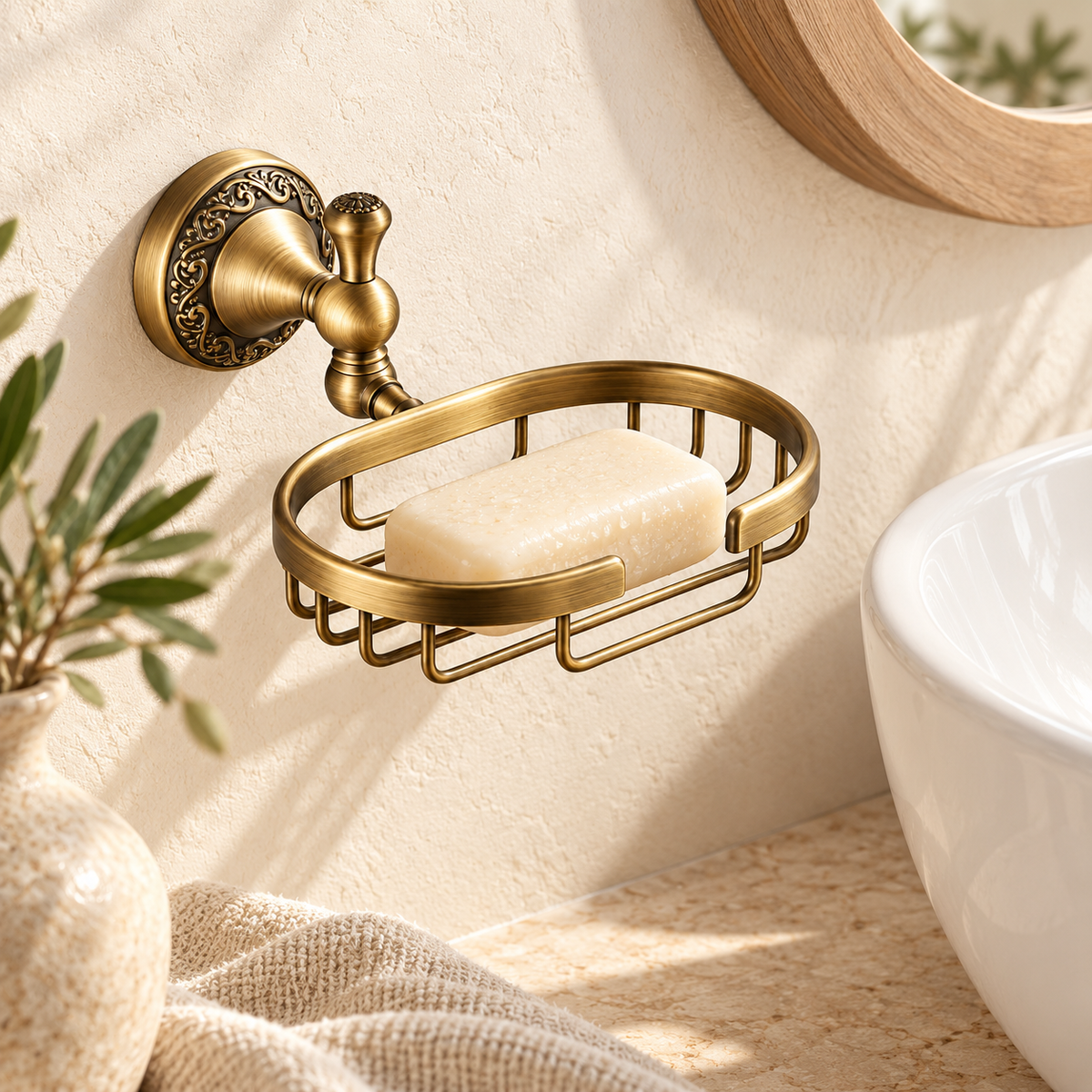 Porte-savon panier Héritage — vue 8, décor beige