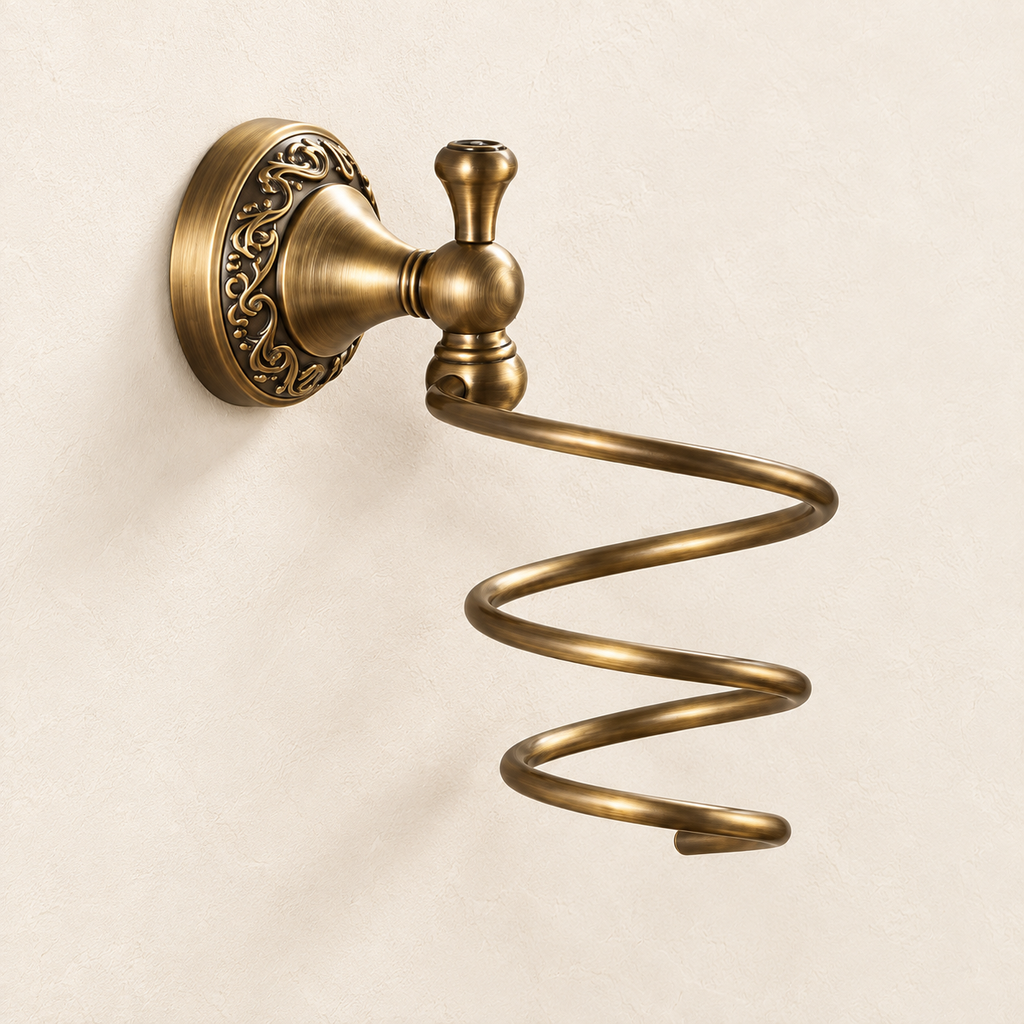 Support sèche-cheveux Héritage — vue 3, décor beige